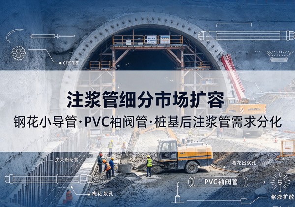 肇庆注浆管细分市场扩容，隧道钢花小导管、PVC 袖阀管、桩基后注浆管需求分化